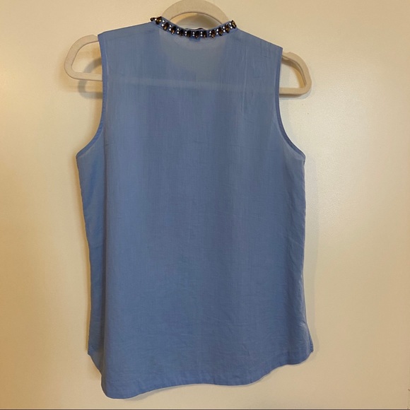 Jcrew jeweled neck blouse - Picture 3 of 4